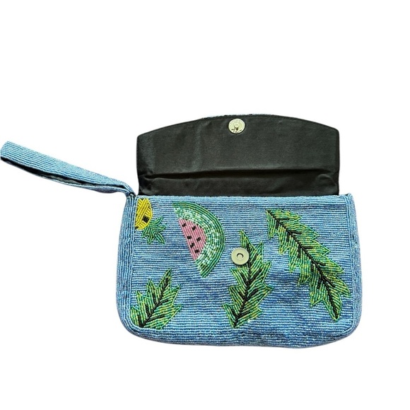 Y&S Beaded Watermelon and Pineapple Bag Wristlet - Picture 5 of 7